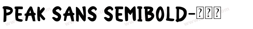 Peak Sans Semibold字体转换